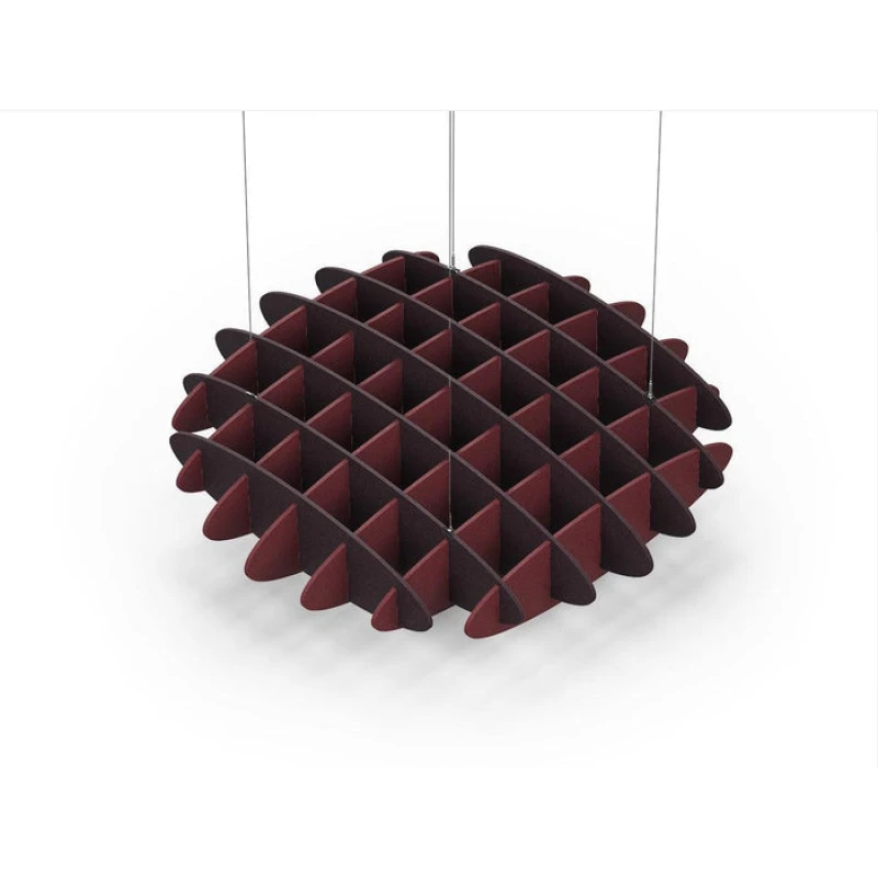 Acoustic Ceiling Sound Trap - 1200mm x 1200mm Round - Dark Maroon | Maroon