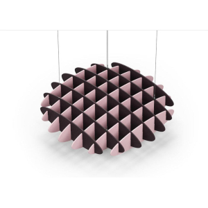 Acoustic Ceiling Sound Trap - 1200mm x 1200mm Round - Dark Maroon | Pink