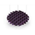 Acoustic Ceiling Sound Trap - 1200mm x 1200mm Round - Dark Maroon | Purple
