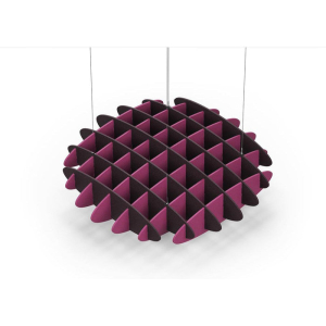 Acoustic Ceiling Sound Trap - 1200mm x 1200mm Round - Dark Maroon | Royal Pink