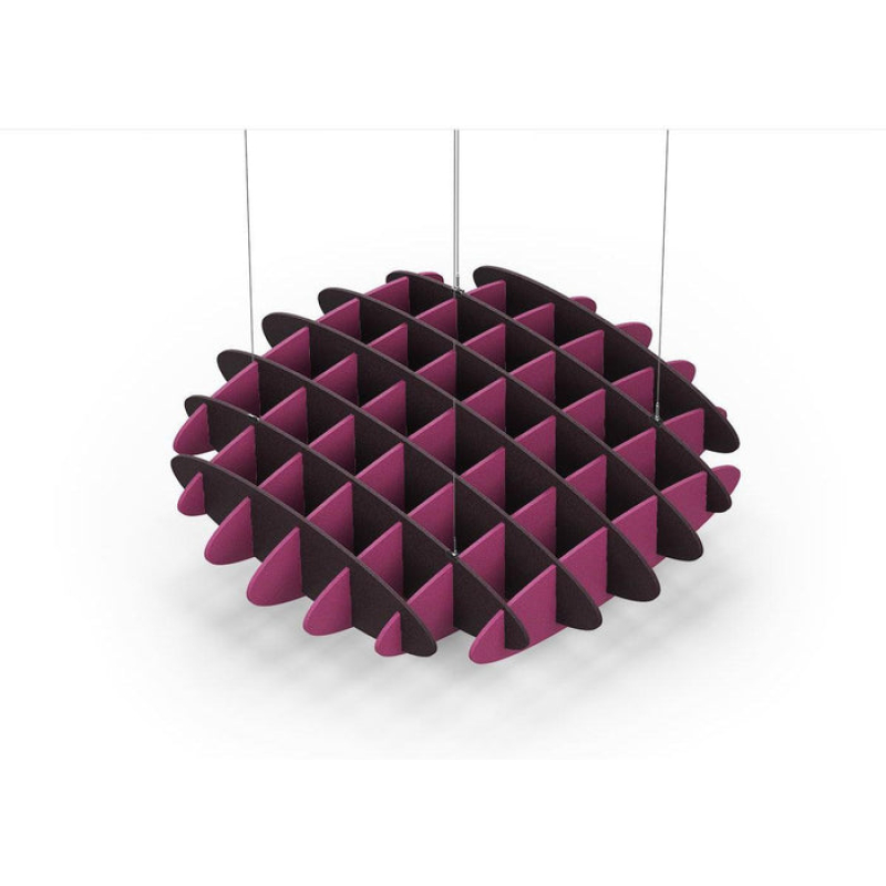 Acoustic Ceiling Sound Trap - 1200mm x 1200mm Round - Dark Maroon | Royal Pink