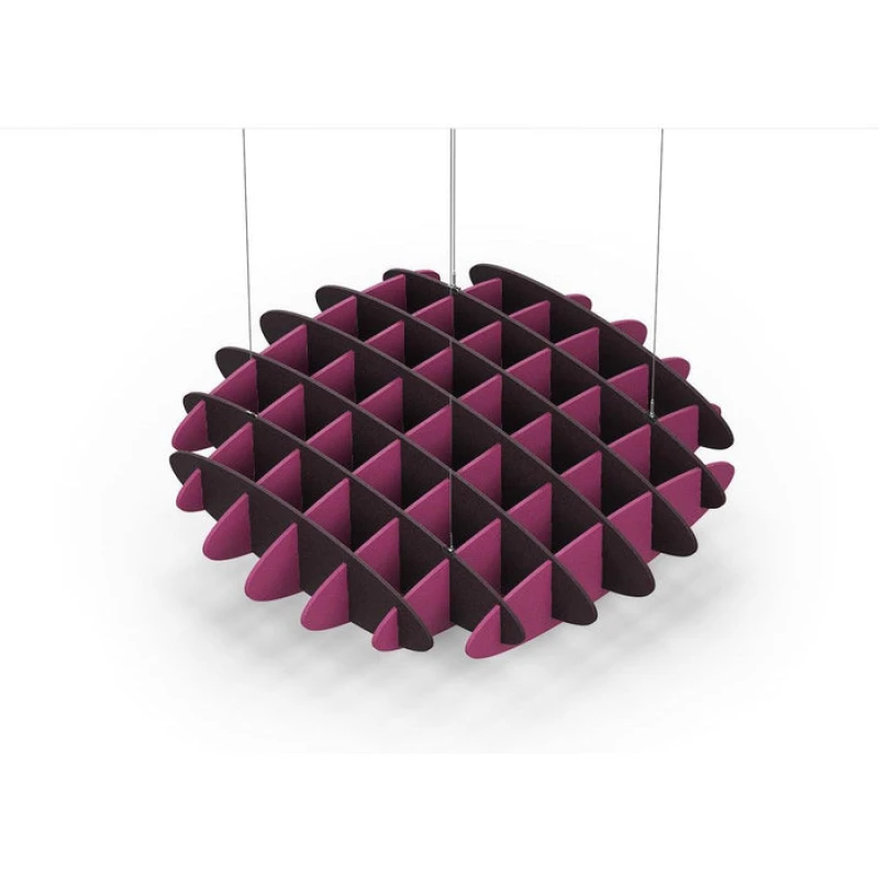 Acoustic Ceiling Sound Trap - 1200mm x 1200mm Round - Dark Maroon | Royal Pink