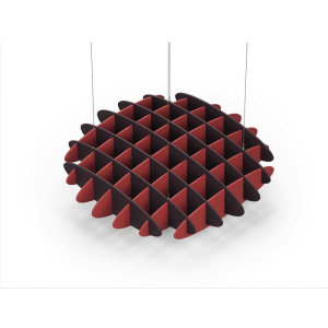 Acoustic Ceiling Sound Trap - 1200mm x 1200mm Round - Dark Maroon | Red