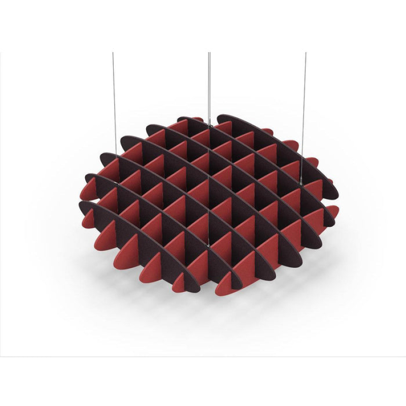 Acoustic Ceiling Sound Trap - 1200mm x 1200mm Round - Dark Maroon | Red