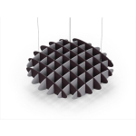 Acoustic Ceiling Sound Trap - 1200mm x 1200mm Round - Dark Maroon | Slate Grey