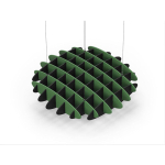 Acoustic Ceiling Sound Trap - 1200mm x 1200mm Round - Green | Black