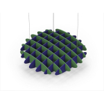 Acoustic Ceiling Sound Trap - 1200mm x 1200mm Round - Green | Blue