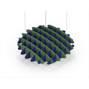 Acoustic Ceiling Sound Trap - 1200mm x 1200mm Round - Green | Blue