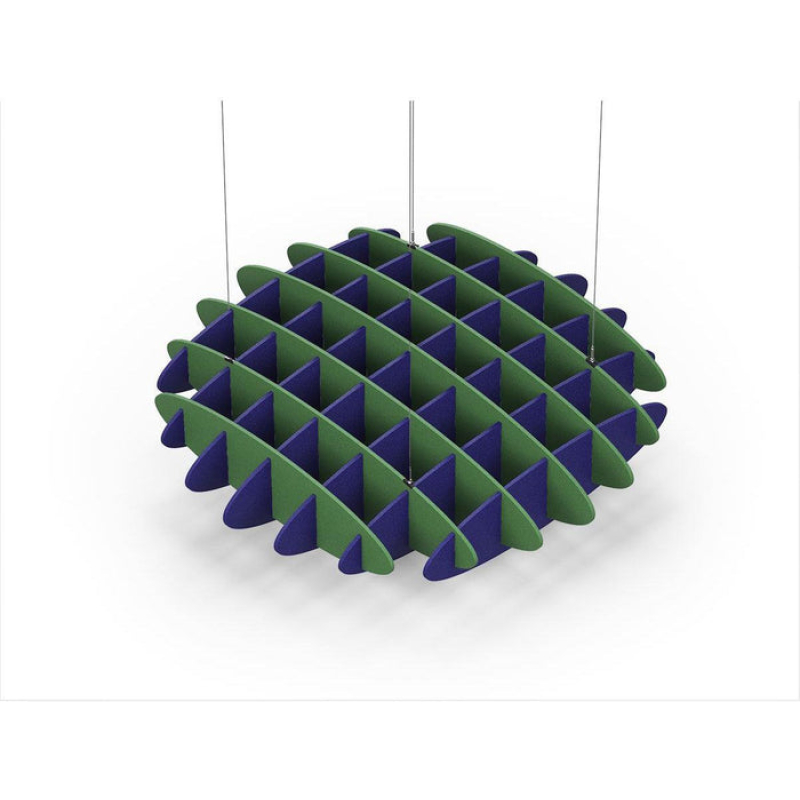 Acoustic Ceiling Sound Trap - 1200mm x 1200mm Round - Green | Blue