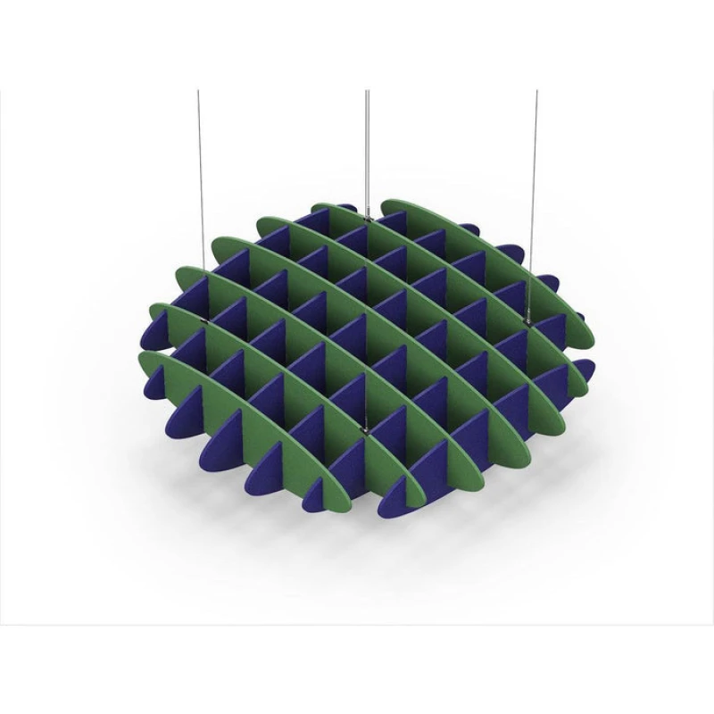 Acoustic Ceiling Sound Trap - 1200mm x 1200mm Round - Green | Blue