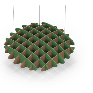 Acoustic Ceiling Sound Trap - 1200mm x 1200mm Round - Green | Brown