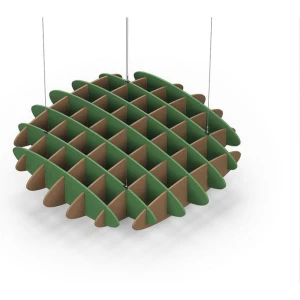 Acoustic Ceiling Sound Trap - 1200mm x 1200mm Round - Green | Brown