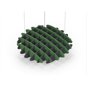 Acoustic Ceiling Sound Trap - 1200mm x 1200mm Round - Green | Charcoal Grey