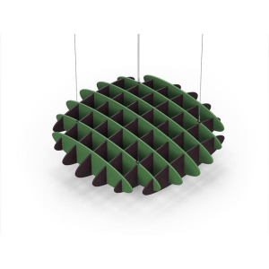 Acoustic Ceiling Sound Trap - 1200mm x 1200mm Round - Green | Dark Maroon