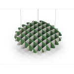 Acoustic Ceiling Sound Trap - 1200mm x 1200mm Round - Green | Light Beige