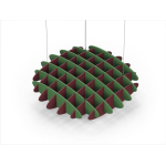 Acoustic Ceiling Sound Trap - 1200mm x 1200mm Round - Green | Maroon