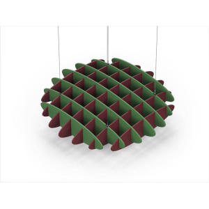 Acoustic Ceiling Sound Trap - 1200mm x 1200mm Round - Green | Maroon