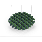 Acoustic Ceiling Sound Trap - 1200mm x 1200mm Round - Green | Peacock Green