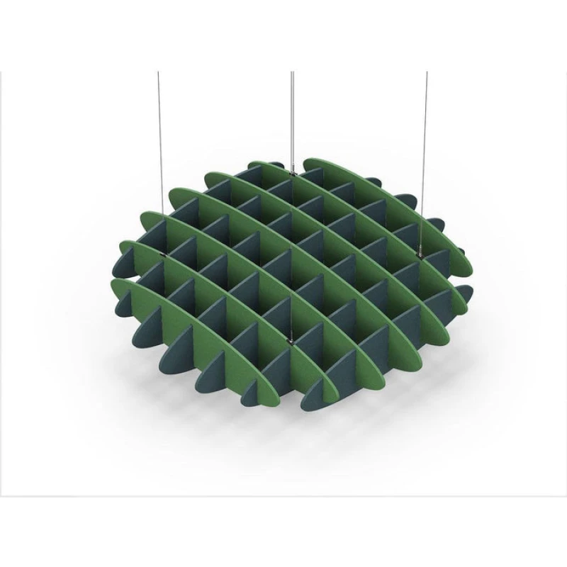 Acoustic Ceiling Sound Trap - 1200mm x 1200mm Round - Green | Peacock Green