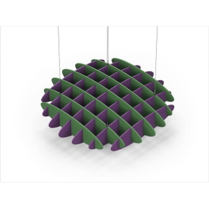 Acoustic Ceiling Sound Trap - 1200mm x 1200mm Round - Green | Purple