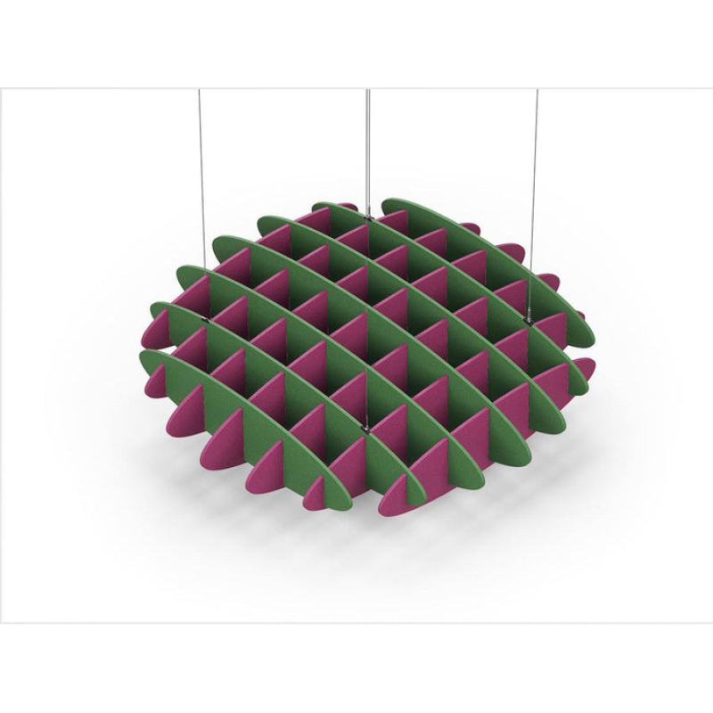 Acoustic Ceiling Sound Trap - 1200mm x 1200mm Round - Green | Royal Pink