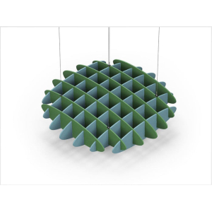 Acoustic Ceiling Sound Trap - 1200mm x 1200mm Round - Green | Sky Blue
