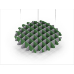 Acoustic Ceiling Sound Trap - 1200mm x 1200mm Round - Green | Slate Grey