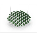 Acoustic Ceiling Sound Trap - 1200mm x 1200mm Round - Green | White