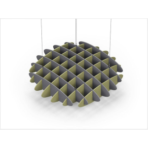 Acoustic Ceiling Sound Trap - 1200mm x 1200mm Round - Grey | Banana Green