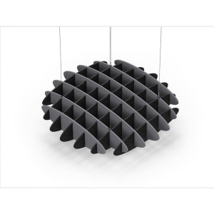 Acoustic Ceiling Sound Trap - 1200mm x 1200mm Round - Grey | Black