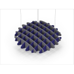 Acoustic Ceiling Sound Trap - 1200mm x 1200mm Round - Grey | Blue