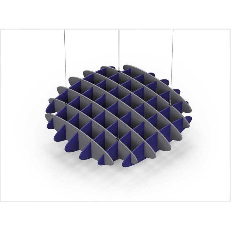 Acoustic Ceiling Sound Trap - 1200mm x 1200mm Round - Grey | Blue