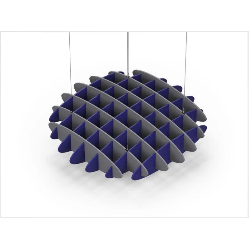 Acoustic Ceiling Sound Trap - 1200mm x 1200mm Round - Grey | Blue