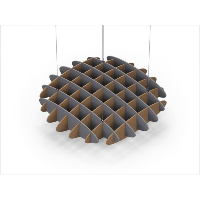 Acoustic Ceiling Sound Trap - 1200mm x 1200mm Round - Grey | Brown