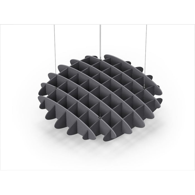 Acoustic Ceiling Sound Trap - 1200mm x 1200mm Round - Grey | Charcoal Grey