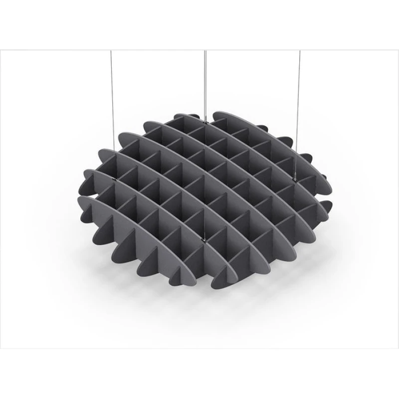 Acoustic Ceiling Sound Trap - 1200mm x 1200mm Round - Grey | Charcoal Grey