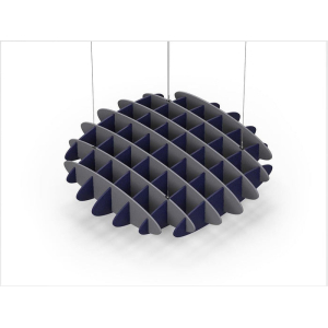 Acoustic Ceiling Sound Trap - 1200mm x 1200mm Round - Grey | Dark Blue