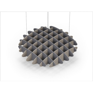 Acoustic Ceiling Sound Trap - 1200mm x 1200mm Round - Grey | Dark Beige