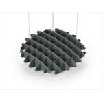 Acoustic Ceiling Sound Trap - 1200mm x 1200mm Round - Grey | Dark Green