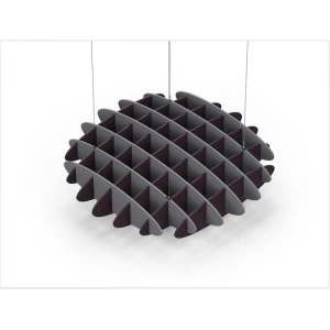 Acoustic Ceiling Sound Trap - 1200mm x 1200mm Round - Grey | Dark Maroon