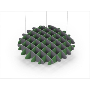 Acoustic Ceiling Sound Trap - 1200mm x 1200mm Round - Grey | Green