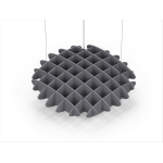 Acoustic Ceiling Sound Trap - 1200mm x 1200mm Round - Grey