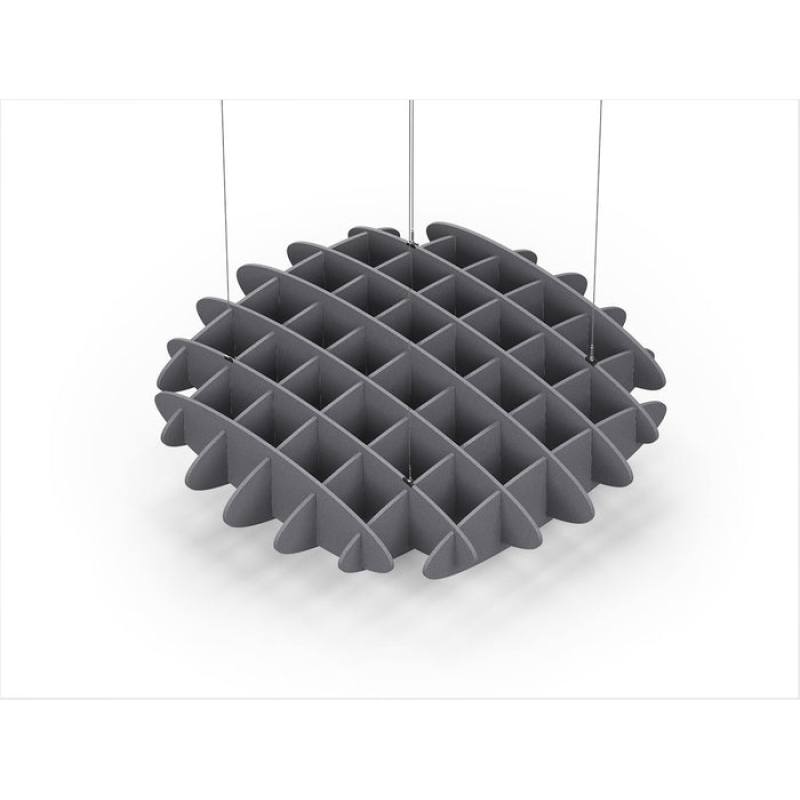 Acoustic Ceiling Sound Trap - 1200mm x 1200mm Round - Grey