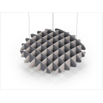 Acoustic Ceiling Sound Trap - 1200mm x 1200mm Round - Grey | Light Beige