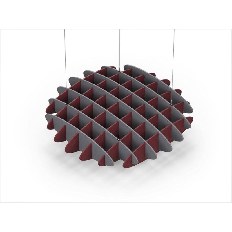 Acoustic Ceiling Sound Trap - 1200mm x 1200mm Round - Grey | Maroon