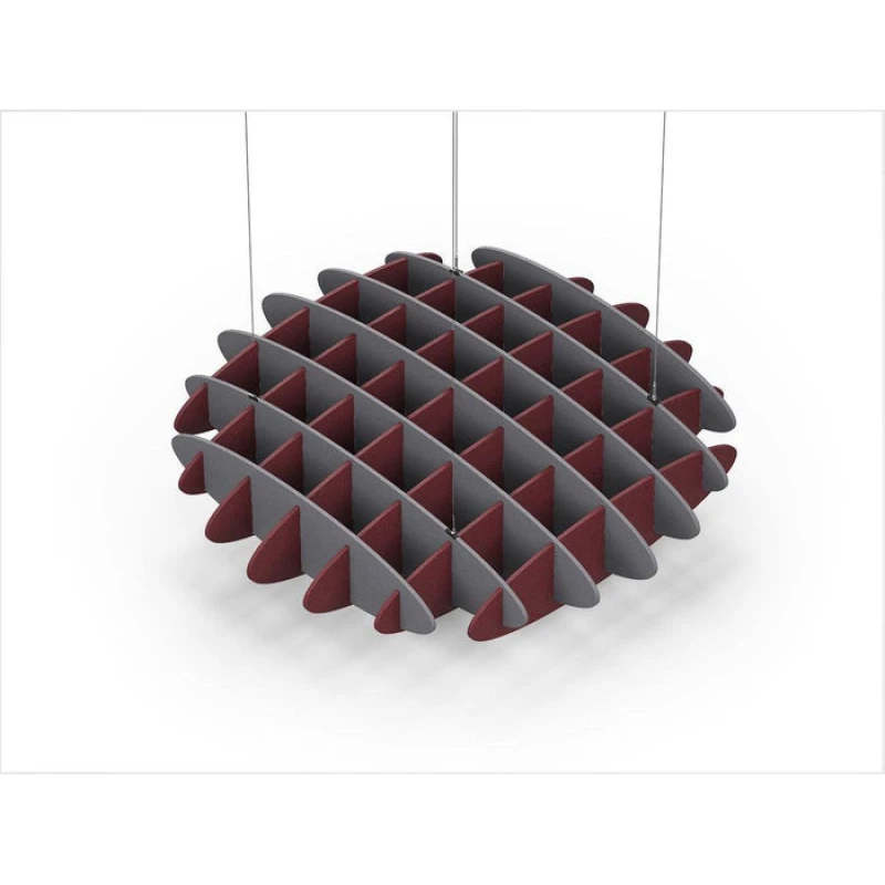 Acoustic Ceiling Sound Trap - 1200mm x 1200mm Round - Grey | Maroon