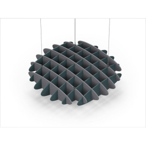 Acoustic Ceiling Sound Trap - 1200mm x 1200mm Round - Grey | Peacock Green