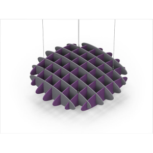 Acoustic Ceiling Sound Trap - 1200mm x 1200mm Round - Grey | Purple