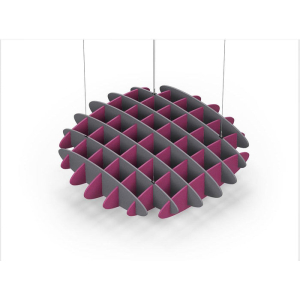 Acoustic Ceiling Sound Trap - 1200mm x 1200mm Round - Grey | Royal Pink