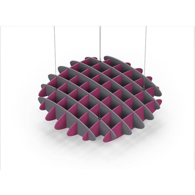Acoustic Ceiling Sound Trap - 1200mm x 1200mm Round - Grey | Royal Pink